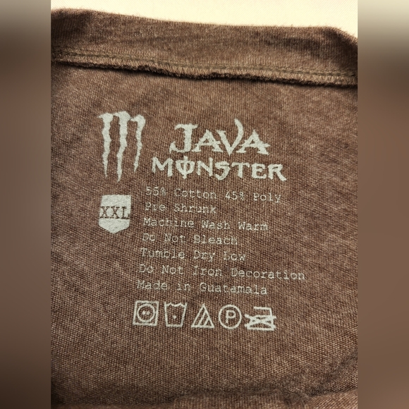 Men's Java Monster Drinks Long-sleeved henley Shirt XXL good condition - Picture 5 of 6